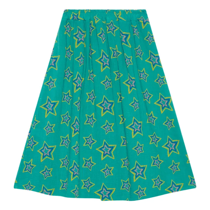 Weekend House Jupe Etoile Coton Bio | Vert Menthe