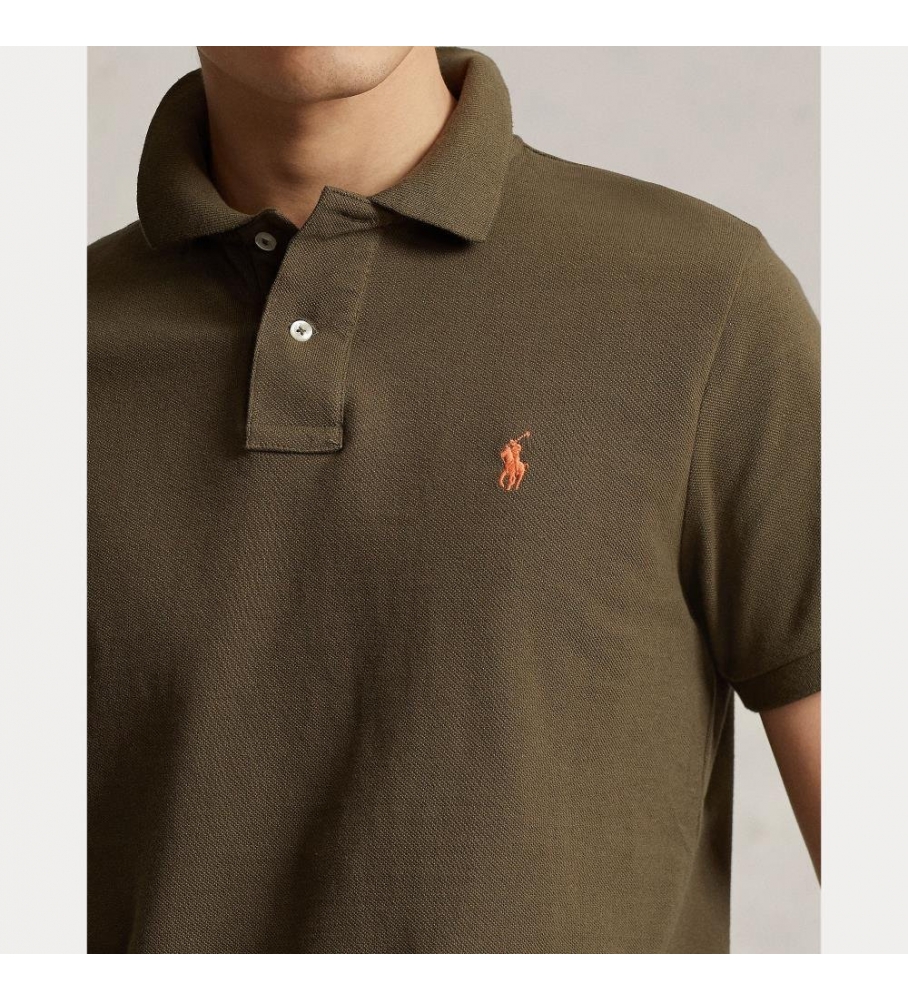 Polo Ralph Lauren Piqué Custom Slim Fit Verde