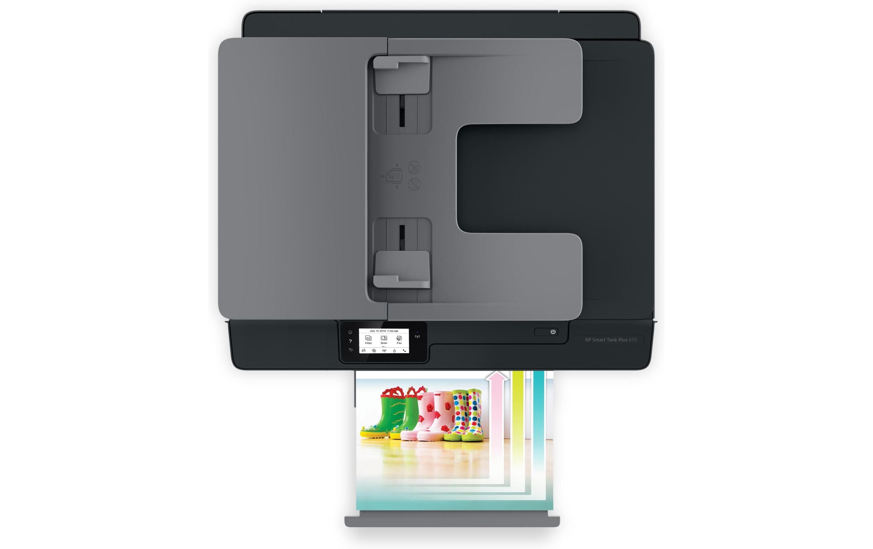 Multifunktionsdrucker Smart Tank Plus 655 All-in-One<br>4-in-1-Drucker mit Wi-Fi und Bluetooth-Konnektivität sowie intelligentem Farbtank-System und Faxfunktion