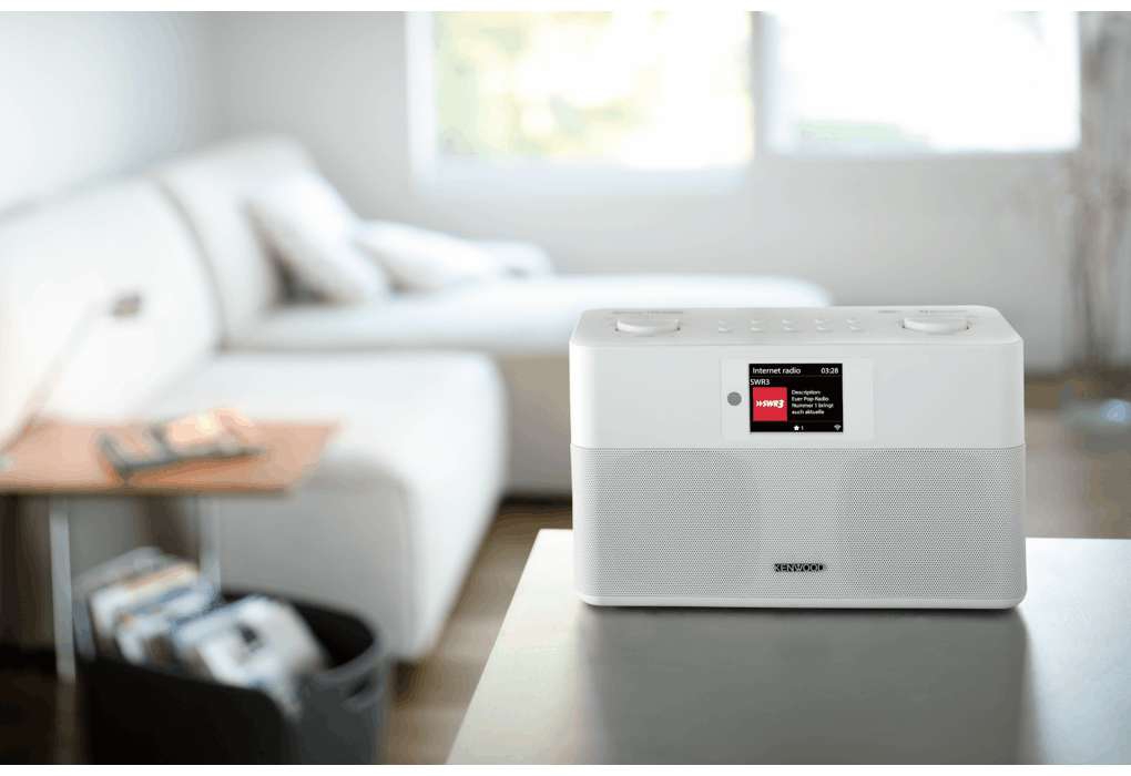 Kenwood CR-ST100S-W Smartradio mit DAB  und Bluetooth Audiostreaming weiß