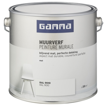 GAMMA muurverf gebroken wit mat 2,5 liter