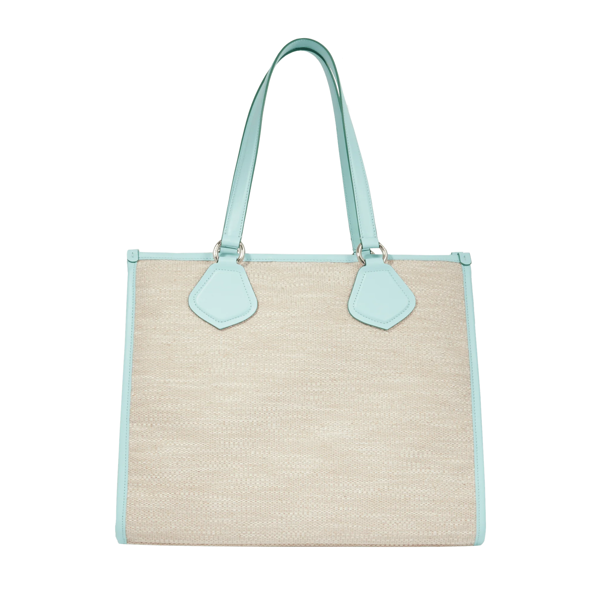 L tote Summer Tote-Naturel/Menthe