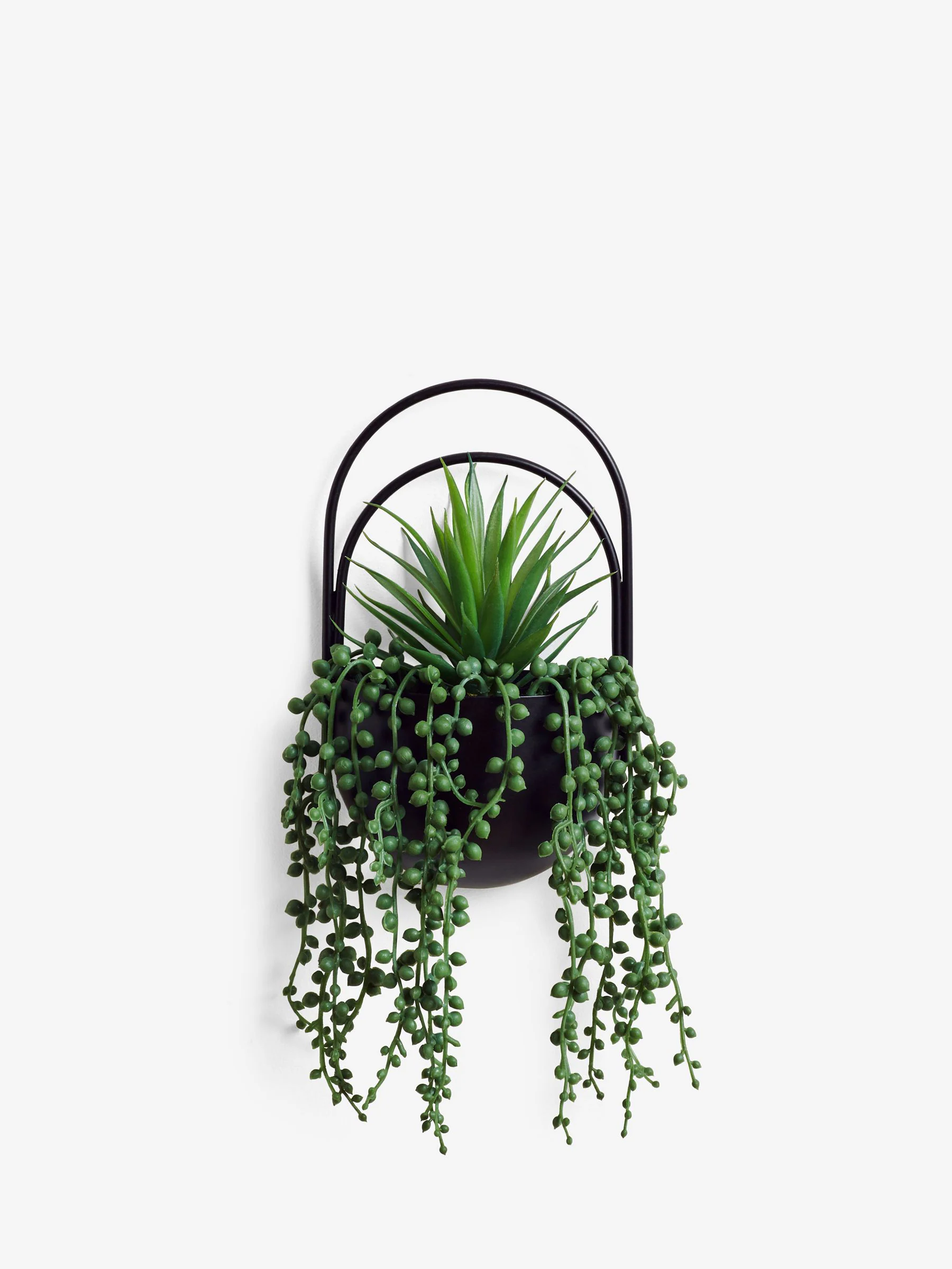 Bronx wandplaquette met kunstplanten