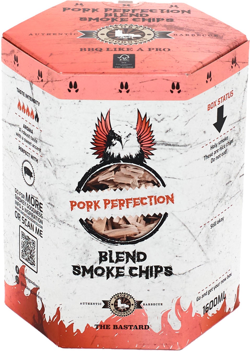 The Bastard rooksnippers Smokey Goodness Pork Blend smoke chips 1600 ml