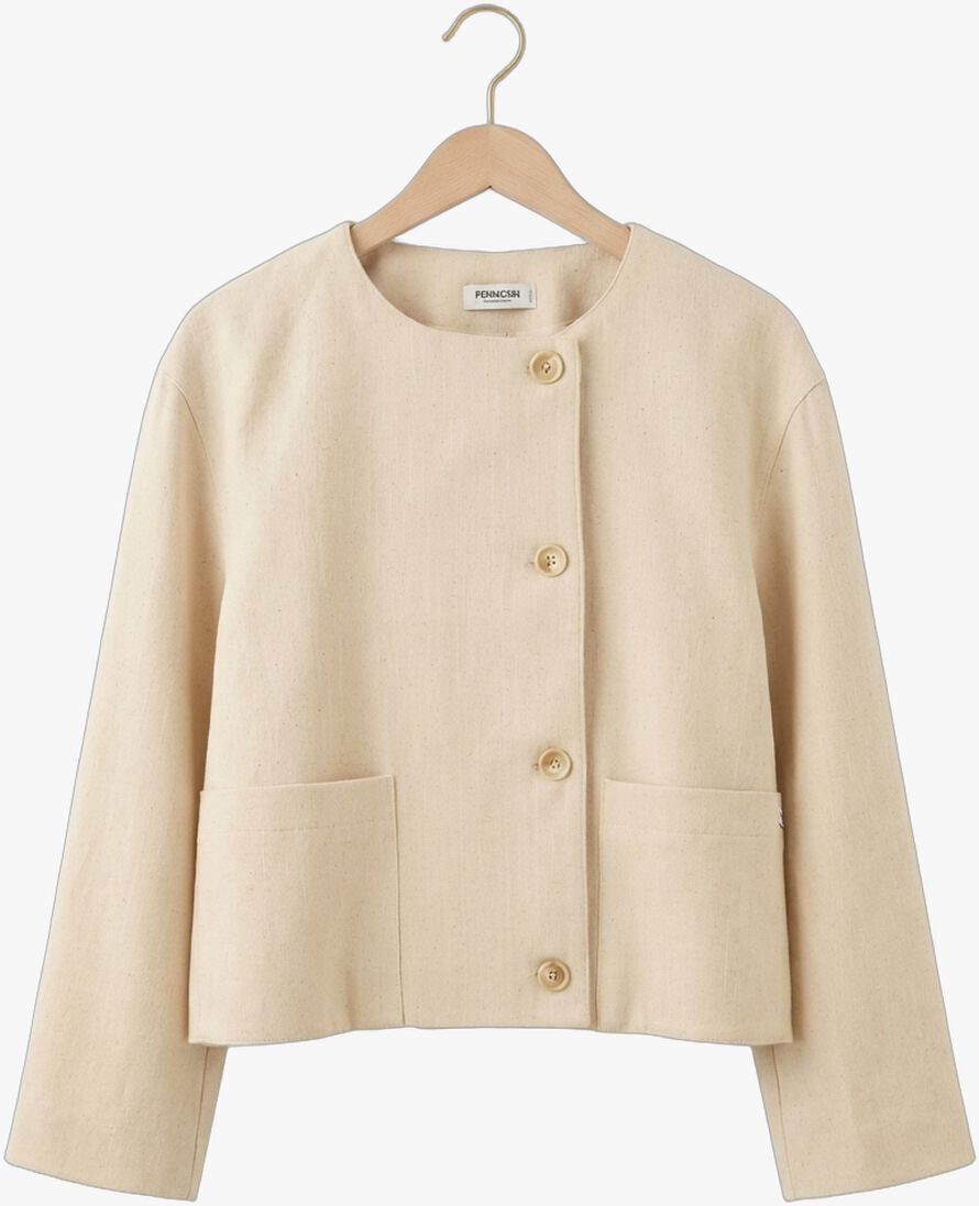 beige penn & ink gewatteerde jas jacket