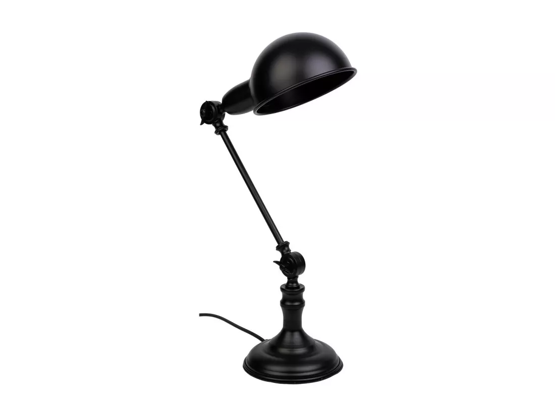 Lampe de bureau en métal noire 23x15x50h