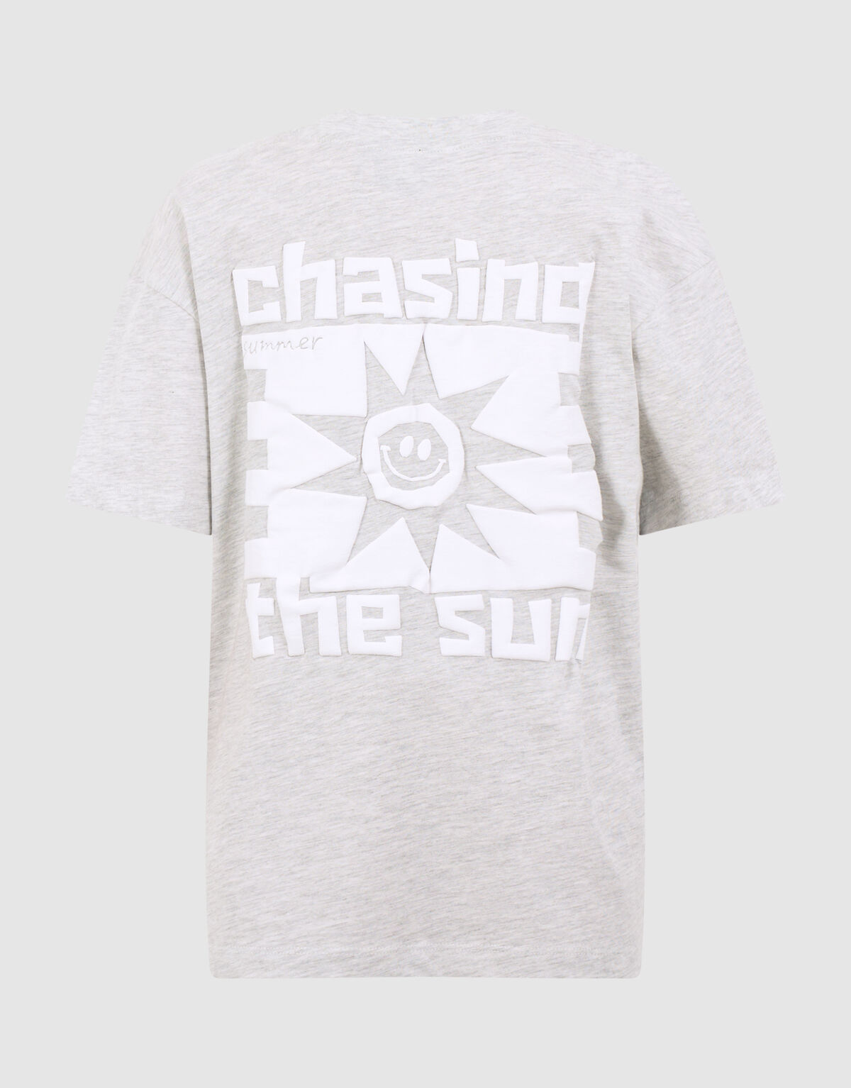 Chasing Artwork T-shirt Lichtgrijs
