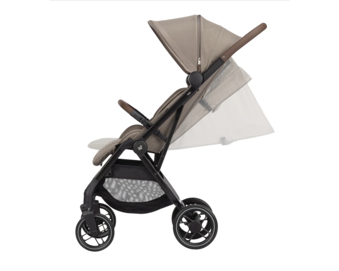 Soho 0 - 4 Y   0 - 22 kg    Automatischer Klappmechanismus |    Geräumiger Sitz mit ergonomischen Liegepositionen |    Große pannensichere Räder |    Intelligentes Travelsystem |