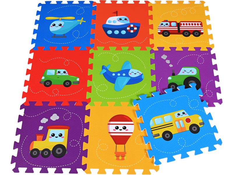 Knorrtoys Puzzlematte Fahrzeuge 9-teilig Mehrfarbige Spielmatte