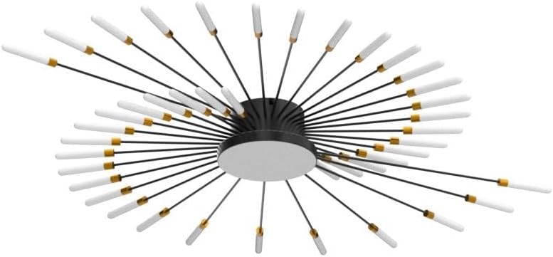 LED Deckenleuchte Wohnzimmer,Wohnzimmerlampe Moderne Minimalistische Deckenlampe Gold Innen Dekorative Deckenbeleuchtung für Wohnzimmer,Schlafzimmer und Büro(42+1 Köpfe, Gold)