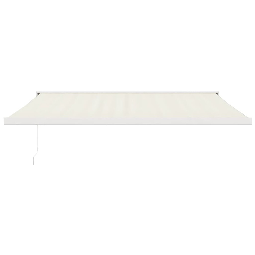 Auvent rétractable crème 4,5x3 m tissu et aluminium
