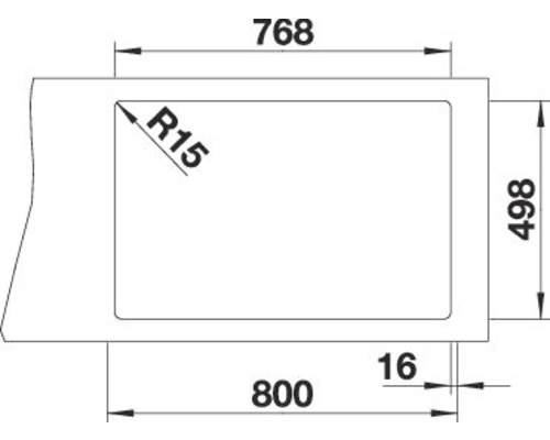 Blanco ETAGON 8 spoelbak, 780 x 510 mm, vulkanisch grijs, 527263