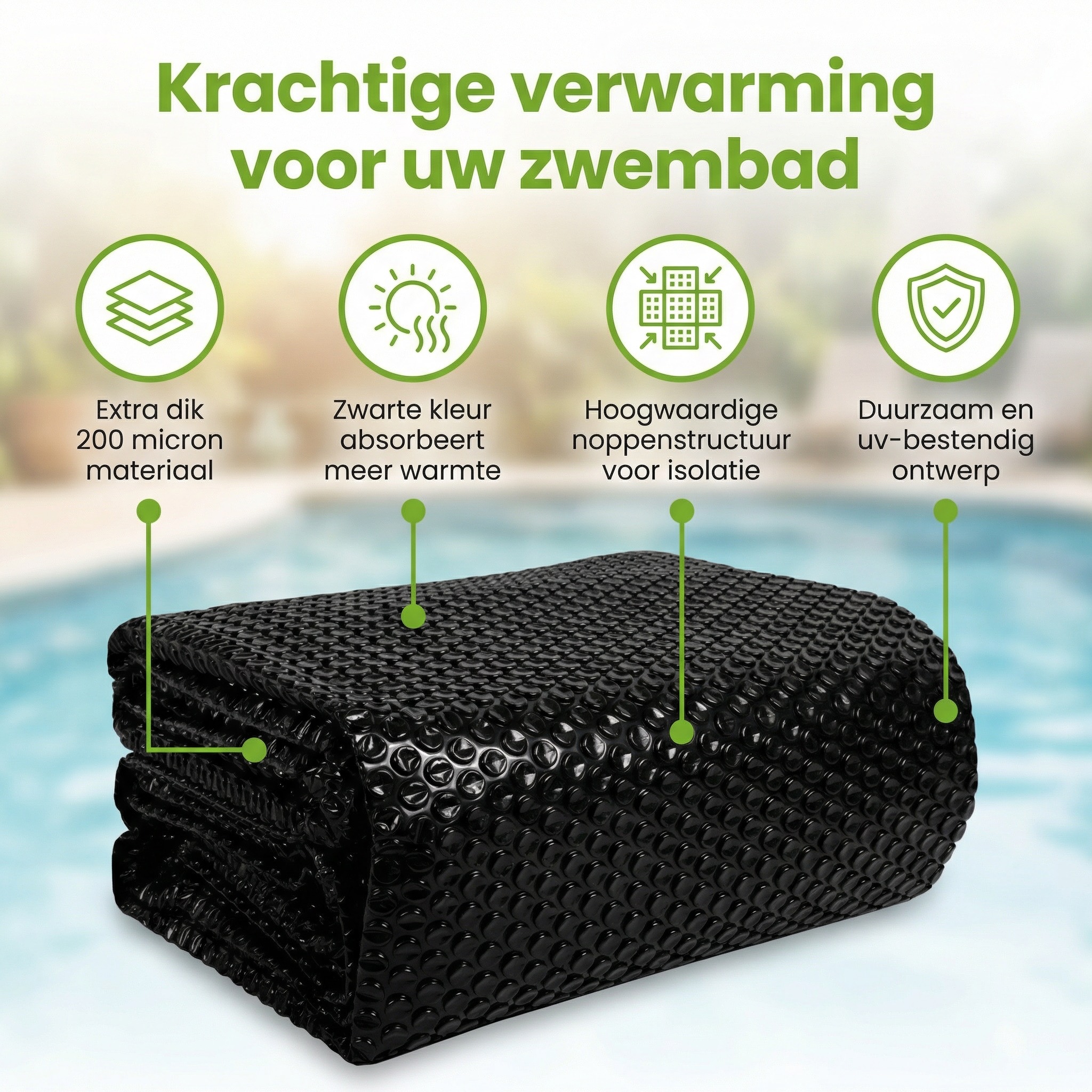 Comfortpool Pro ø244 cm afdekzeil - Black