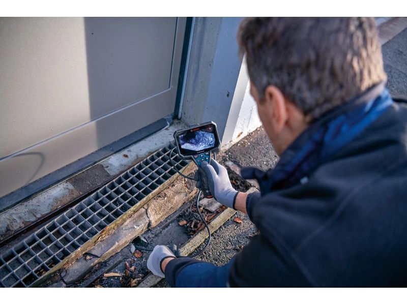 Bosch Professional Endoskopkamera GIC 12 V-5-27 C, Kit Hochauflösende Inspektionskamera und automatische Bildausrichtung für detaillierte Inspektion und Dokumentation