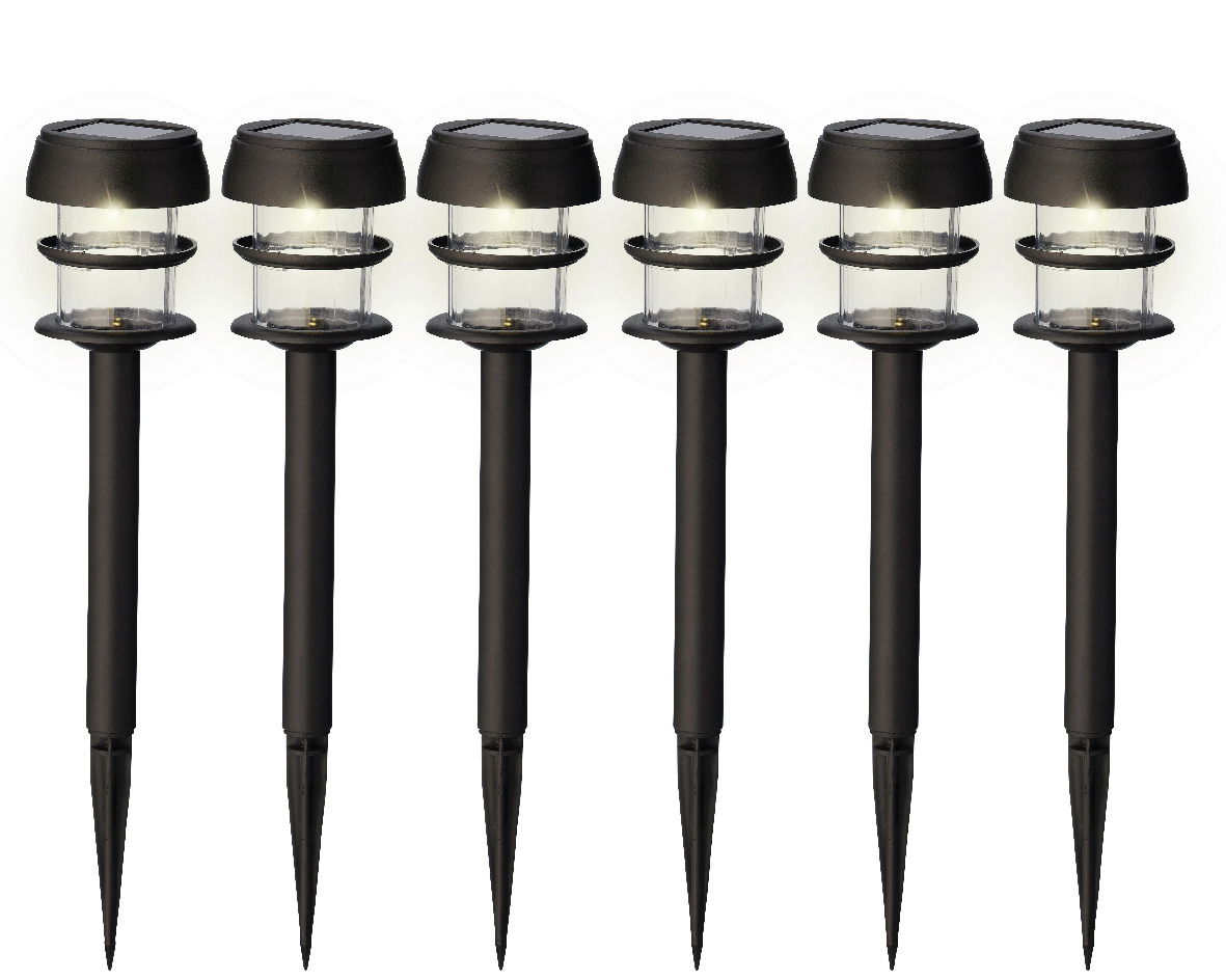 Lumineo Solar Stabbeleuchtung Set 6-tlg.