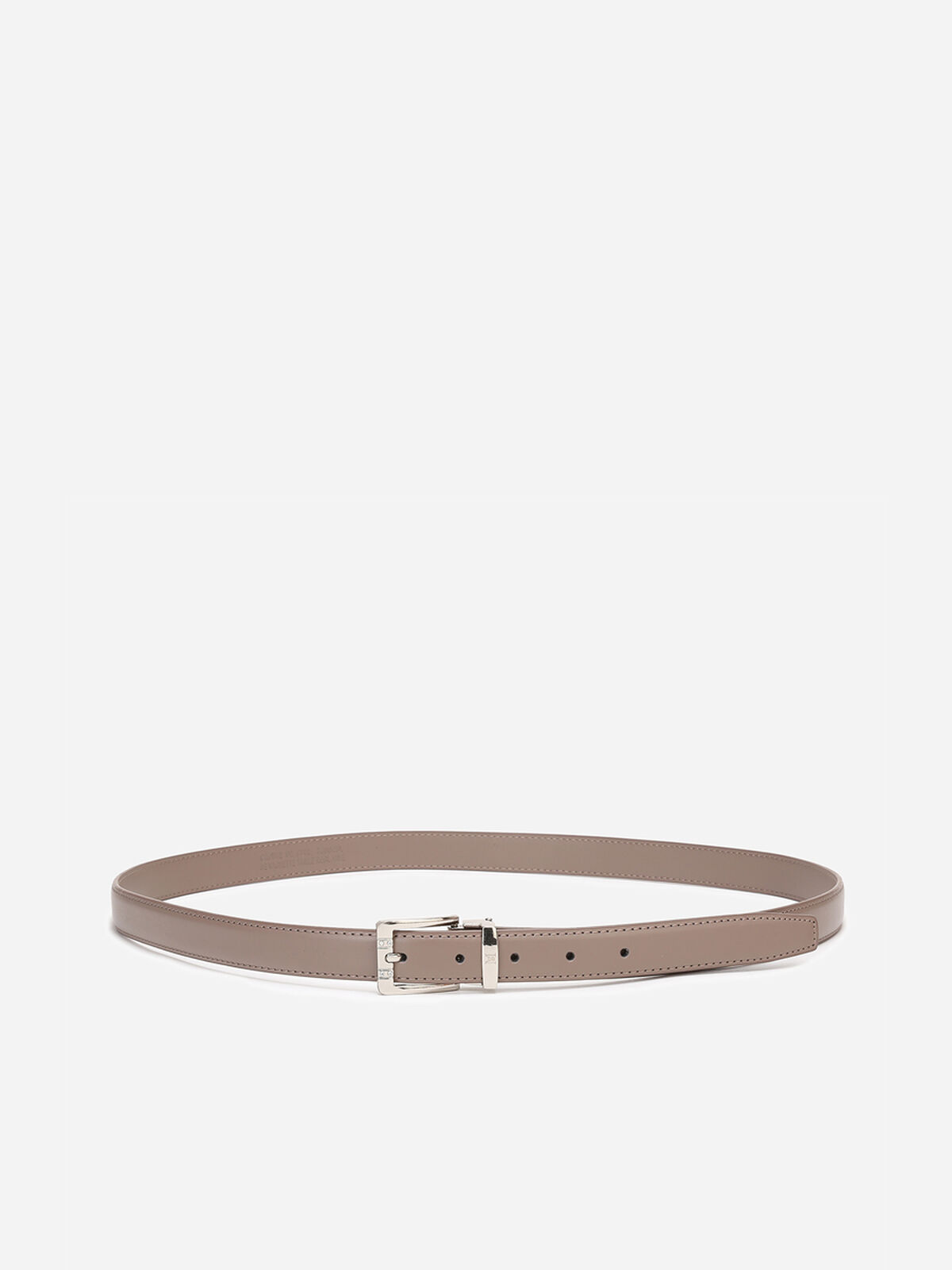 Ceinture fine en cuir- Taupe