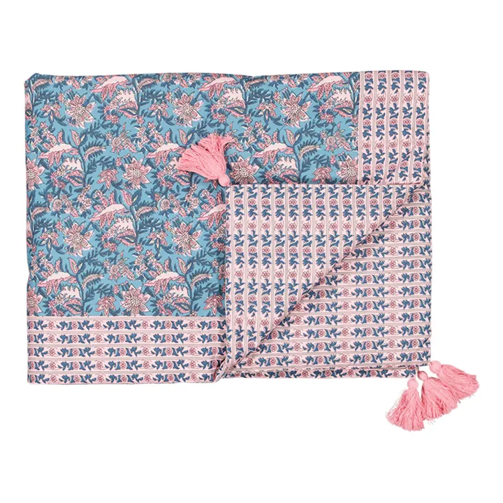 Louise Misha Plaid Enoha en coton bio | Bleu