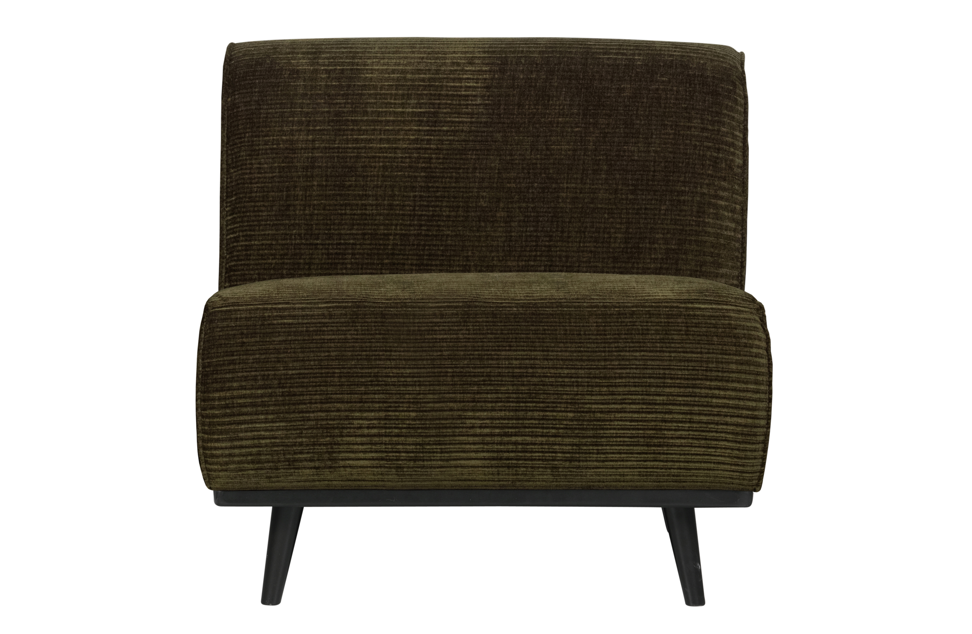 Statement 1-zits element brede platte rib warm groen