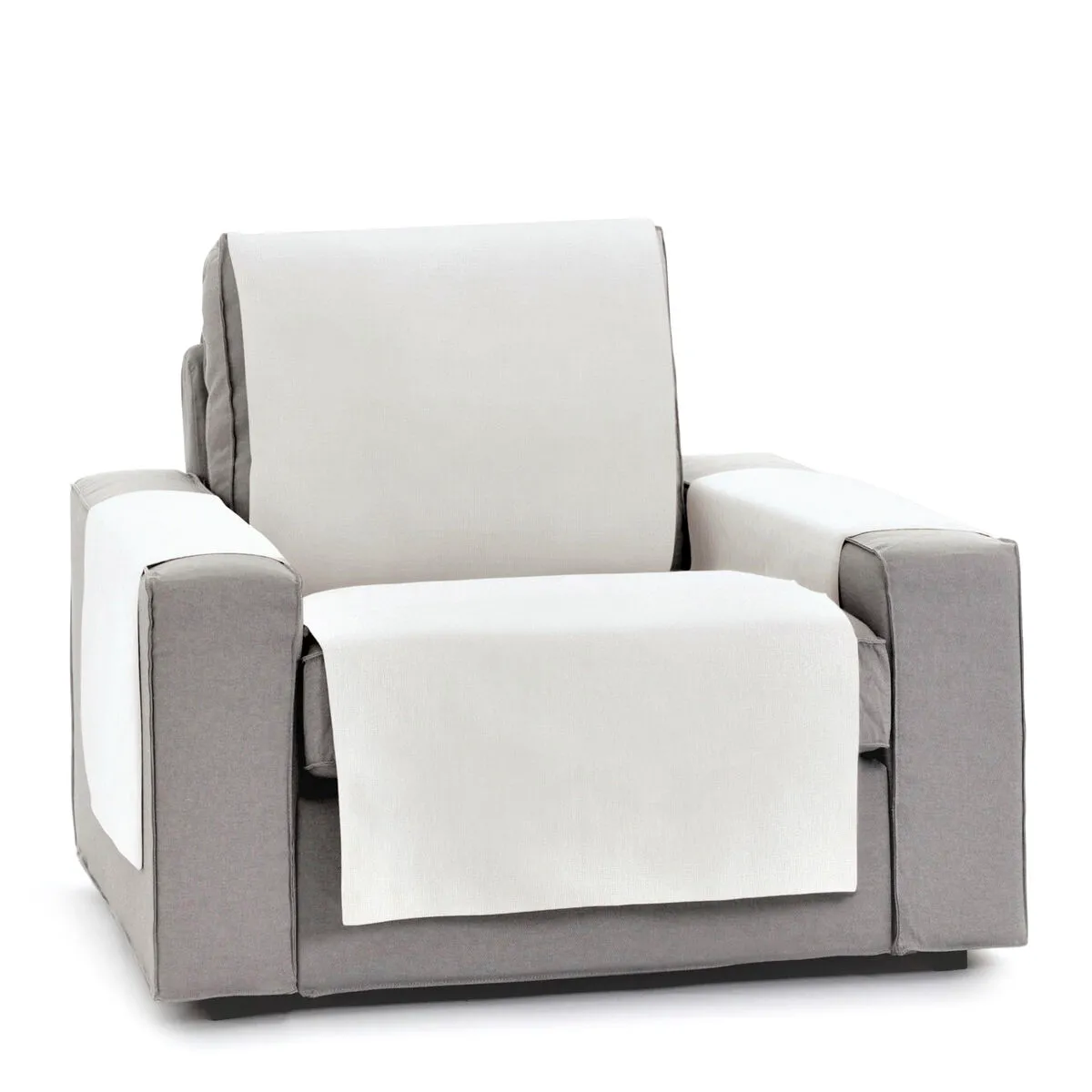 Eysa Housse de Fauteuil LEVANTE - Blanc - 100x110x55 cm