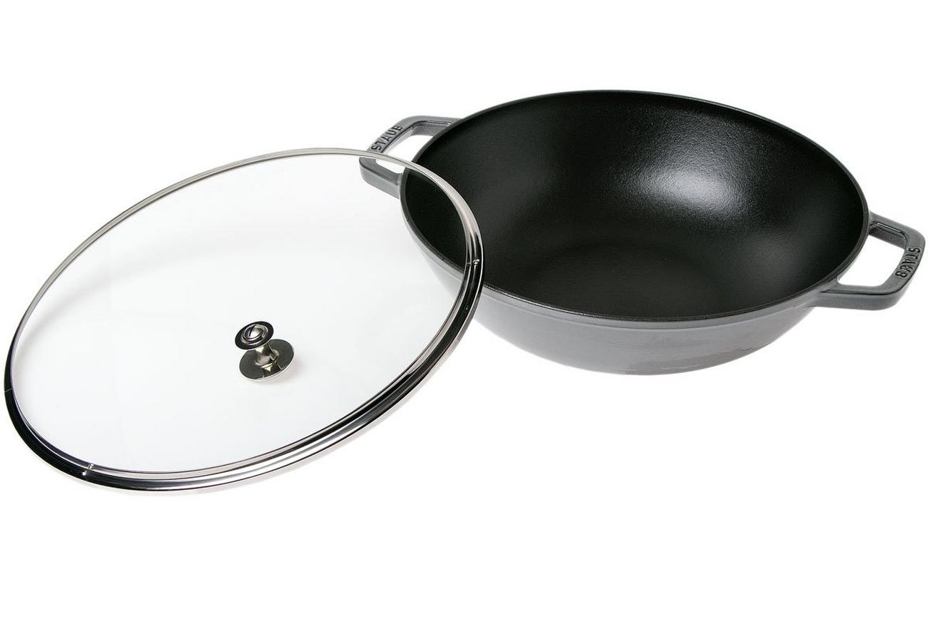 Staub kleine wokpan 30 cm, 4,4L, grijs
