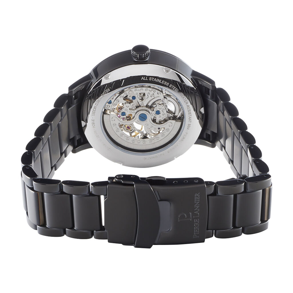 Montre Lannier Collection Automatic Acier Noir