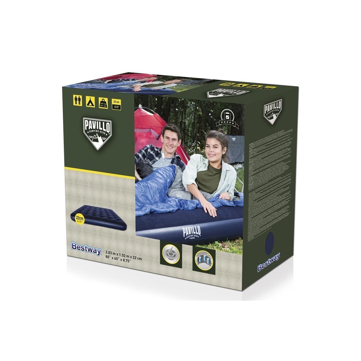 Bestway luftmadrass 2,03m x 1,52m