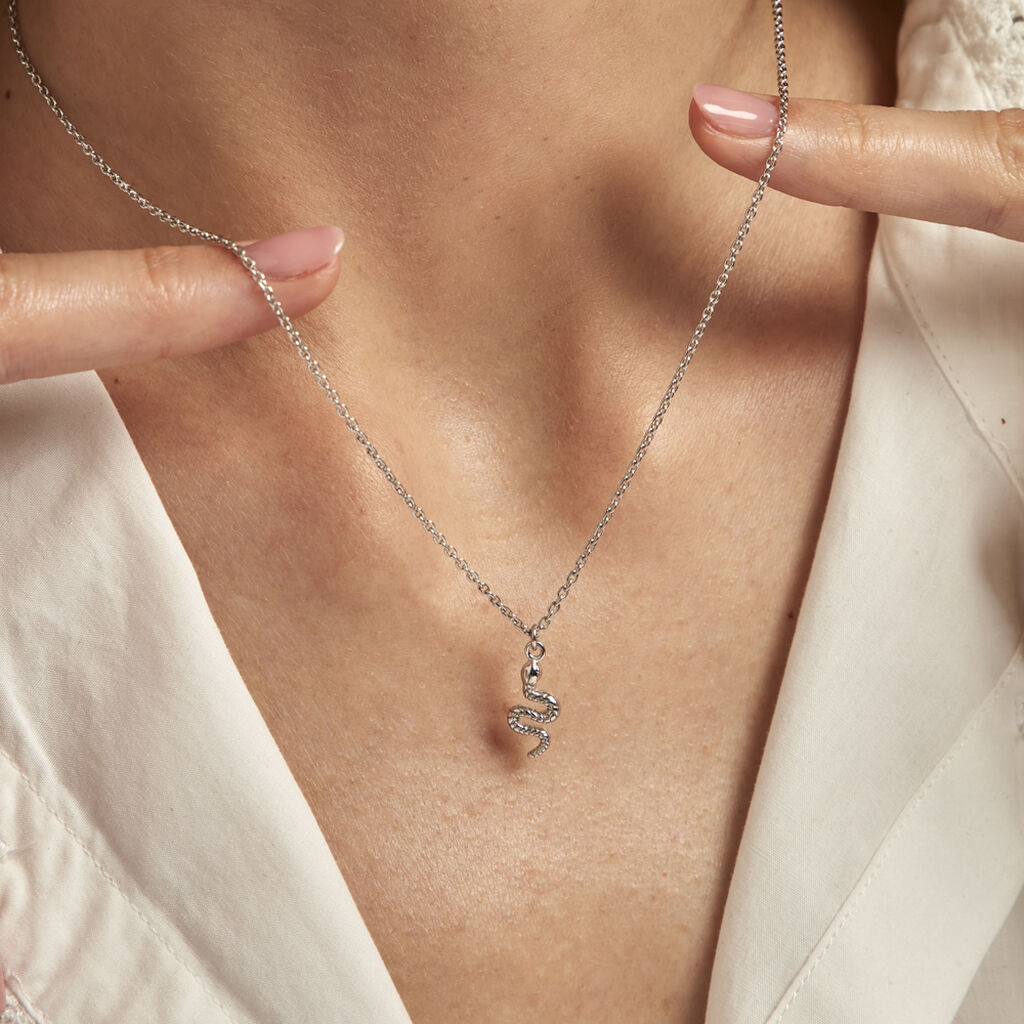 Collier Oria Argent Blanc