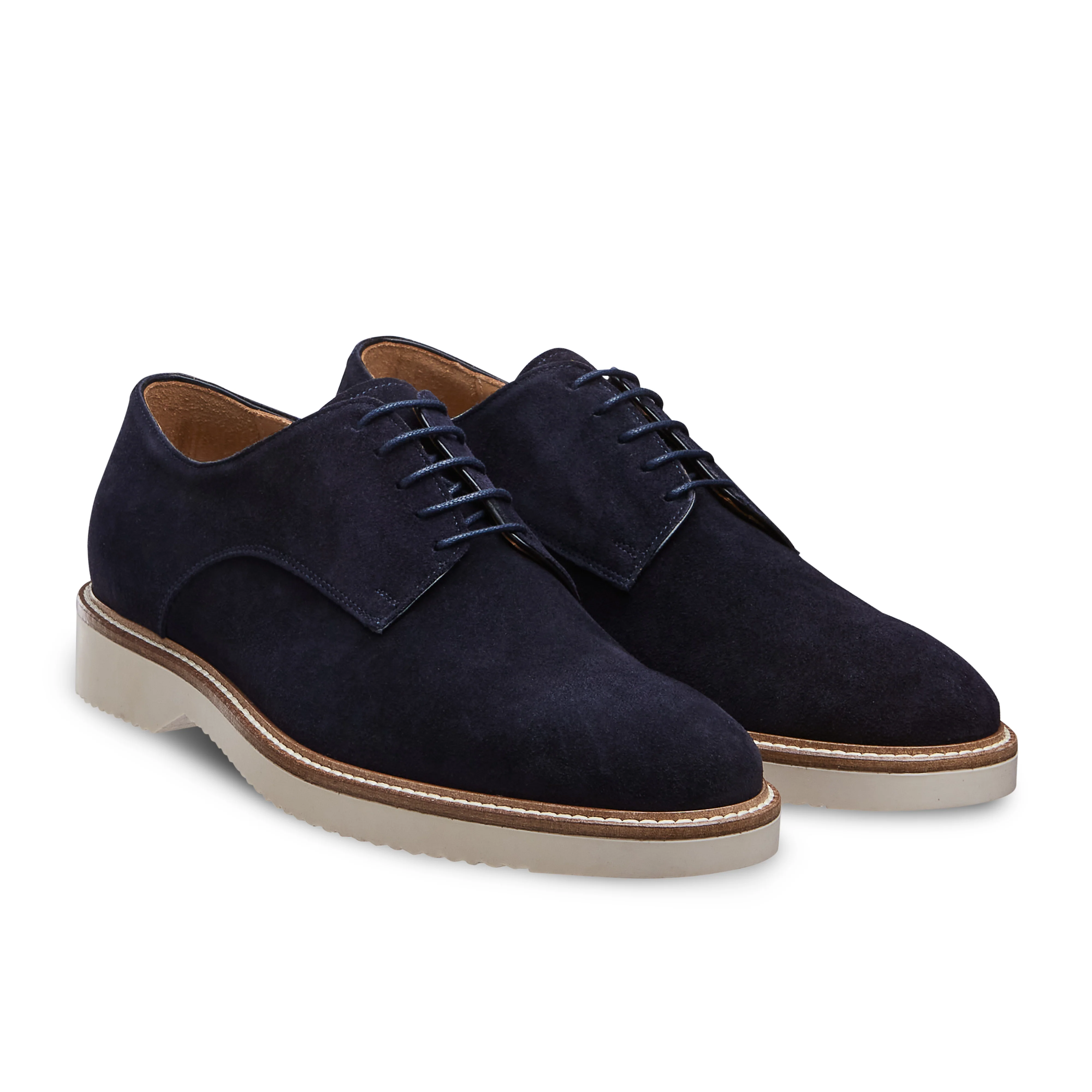 Derby Galdo 394 veau velours bleu marine