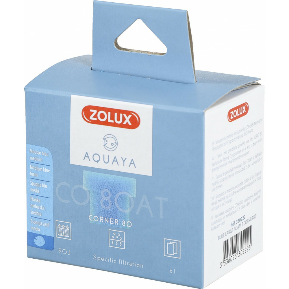 Filtre pour pompe corner 80, filtre co 80 at mousse bleue medium x1. Pour a