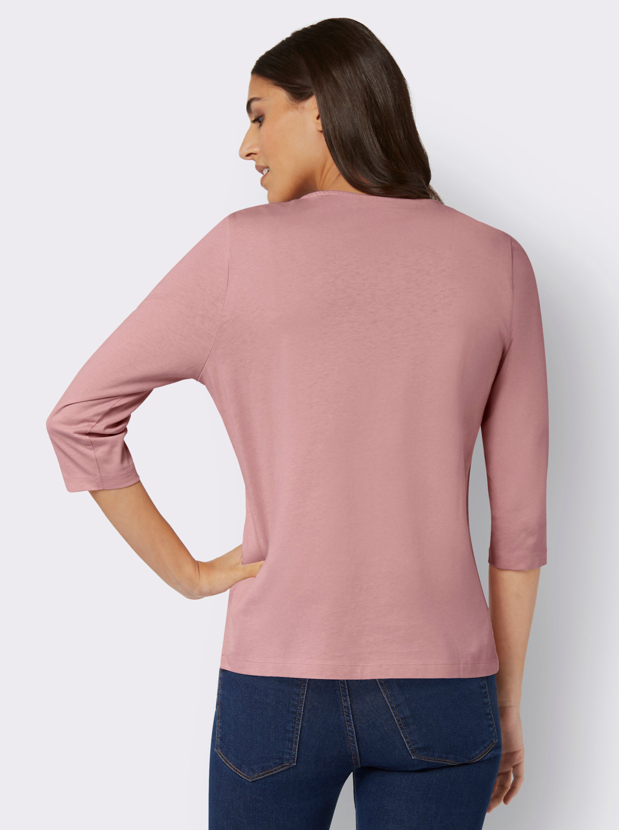 34-Arm-Shirt mit Herz-Motiv