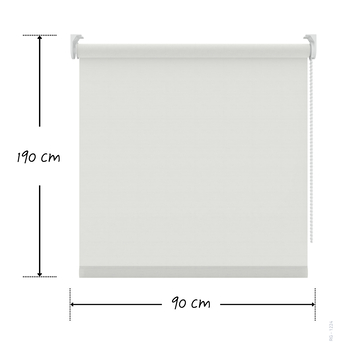KARWEI rolgordijn lichtdoorlatend ribbel wit (kleurnr. 1224) 90x190 cm (bxh)