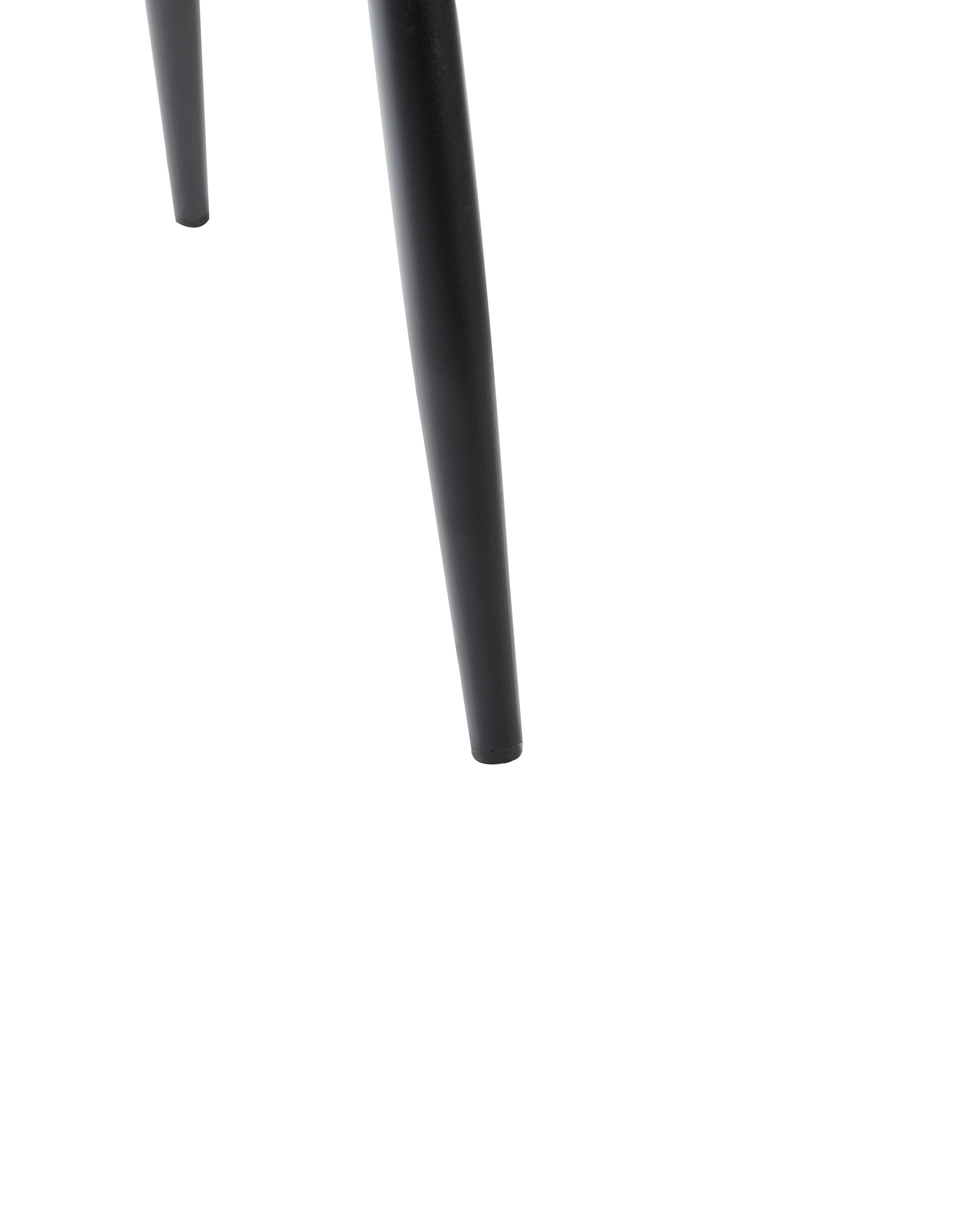 Set van 4 eetkamerstoelen POWELL Fluweel Zwart
