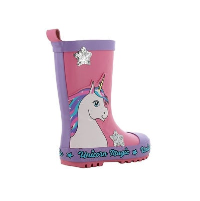 Unicorn Academy Gummistøvler, Purple/Fuchsia
