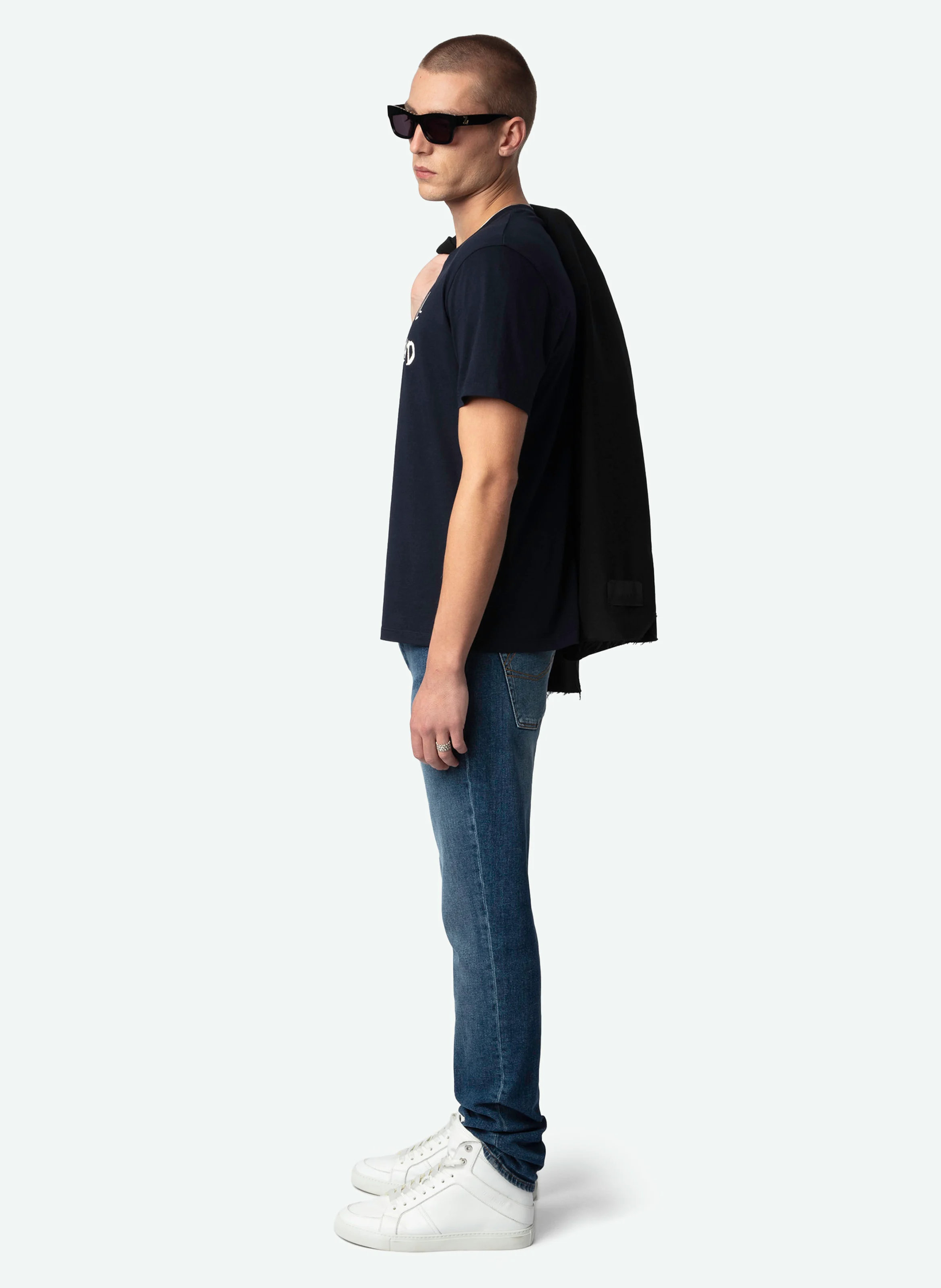 TOMMY - Tee-shirt droit en coton bio | Bleu