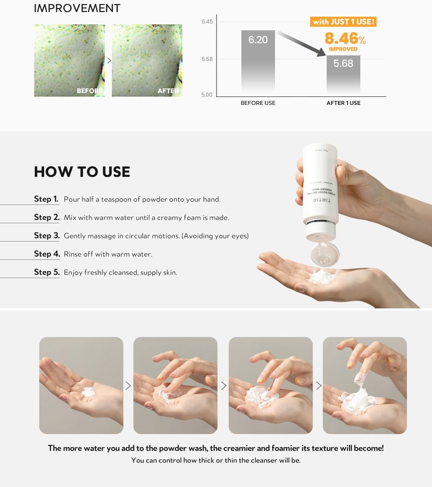 TIRTIR - Hydro Boost Enzyme Poeder Wasmiddel