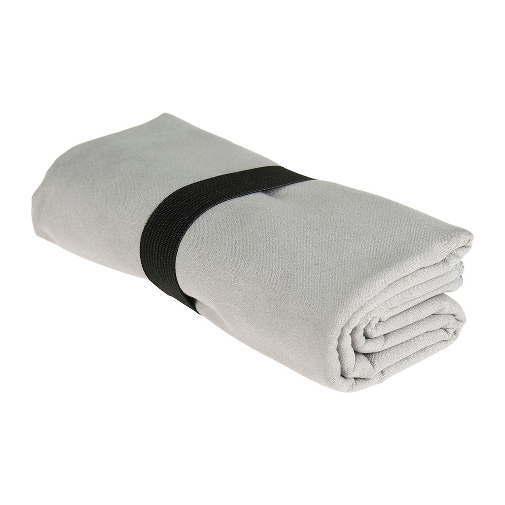 Serviette de sport microfibre grise 60x130cm