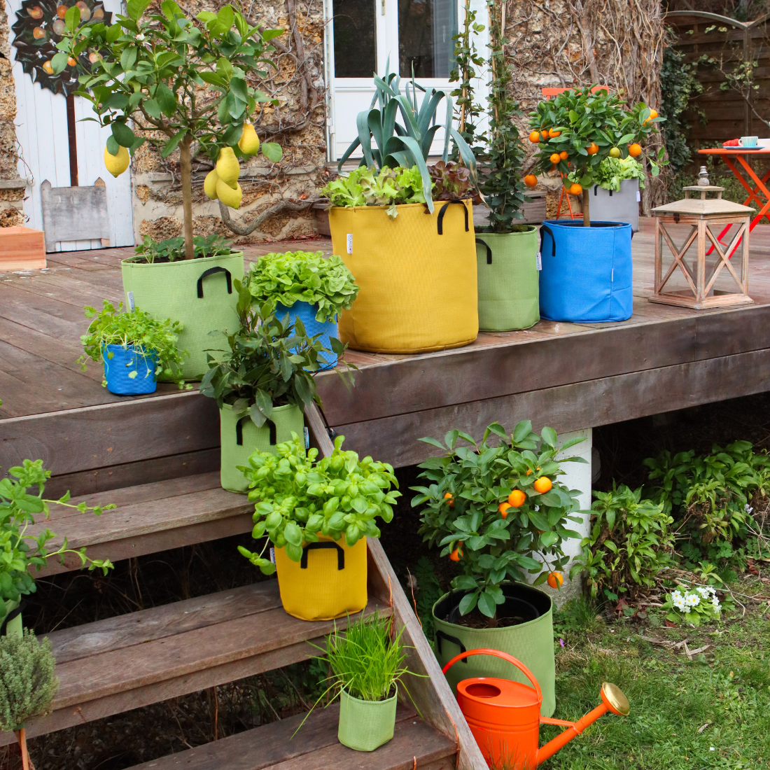 Sac pour plantations respirant 40 cm bleu