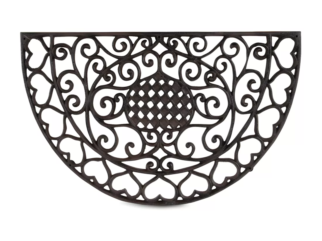 Paillasson demi-lune fonte Fonte Marron - Décoration d'Autrefois