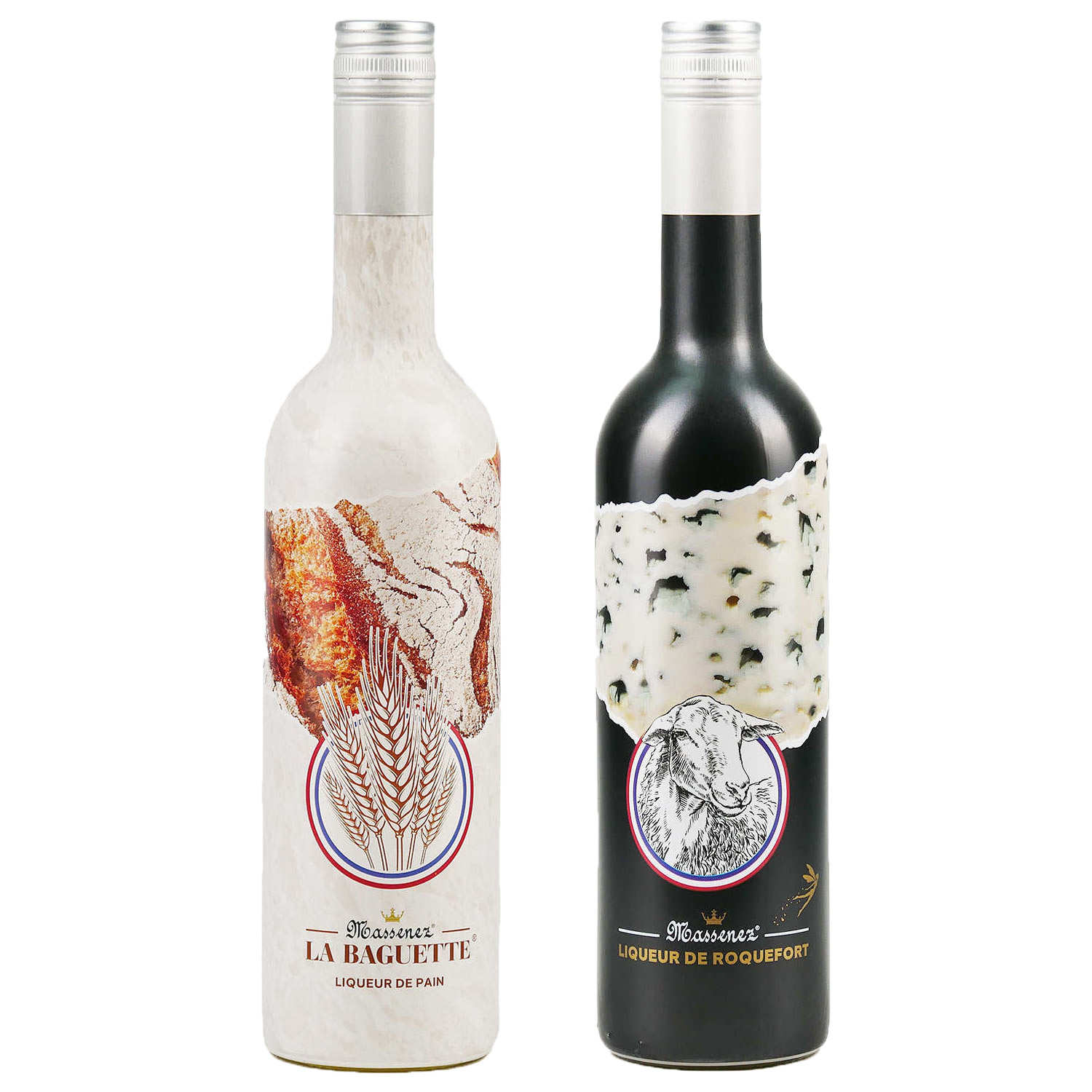 Lot découverte de 2 liqueurs pain et roquefort - Distillerie Massenez