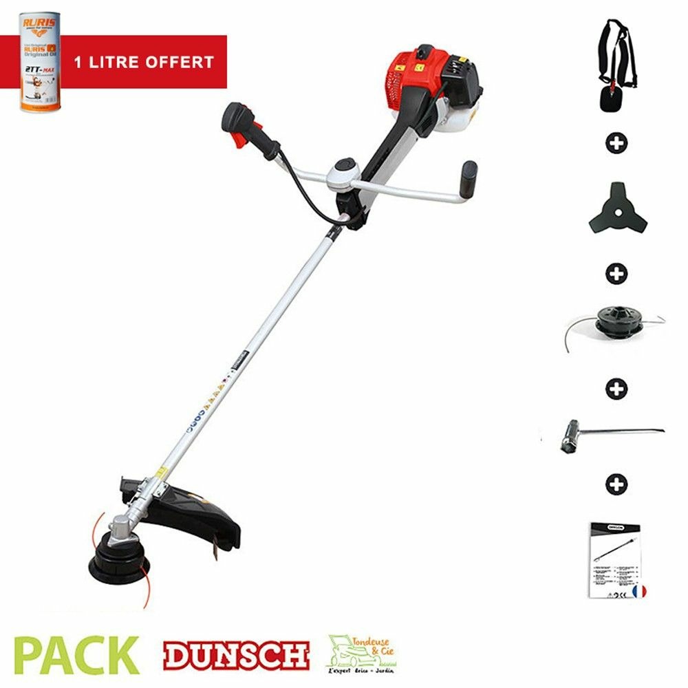 Pack huile débroussailleuse pro 52cc anti-vibration accessoires dunsch du25519bv