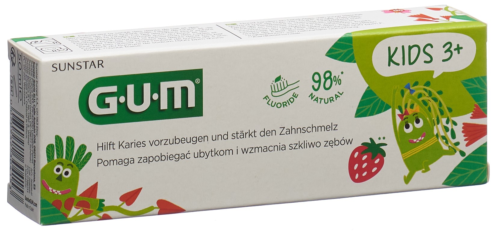 GUM Kids Zahngel<br>50 ml, Paste, 3+ Erdbeer