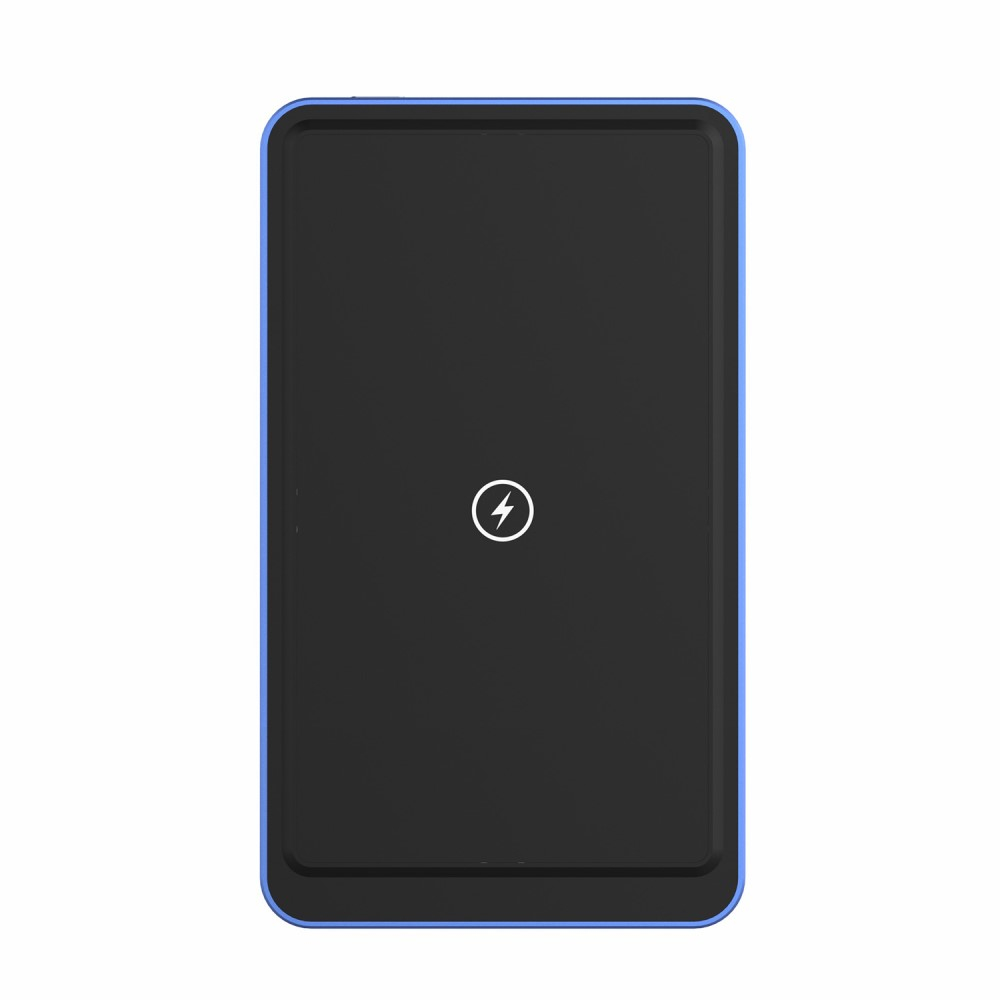 (15W) 5000mAh Magnetisches Qi Wireless MagSafe USB C Ladegerät Powerbank   Klappbarer Ständer - Grau / Schwarz