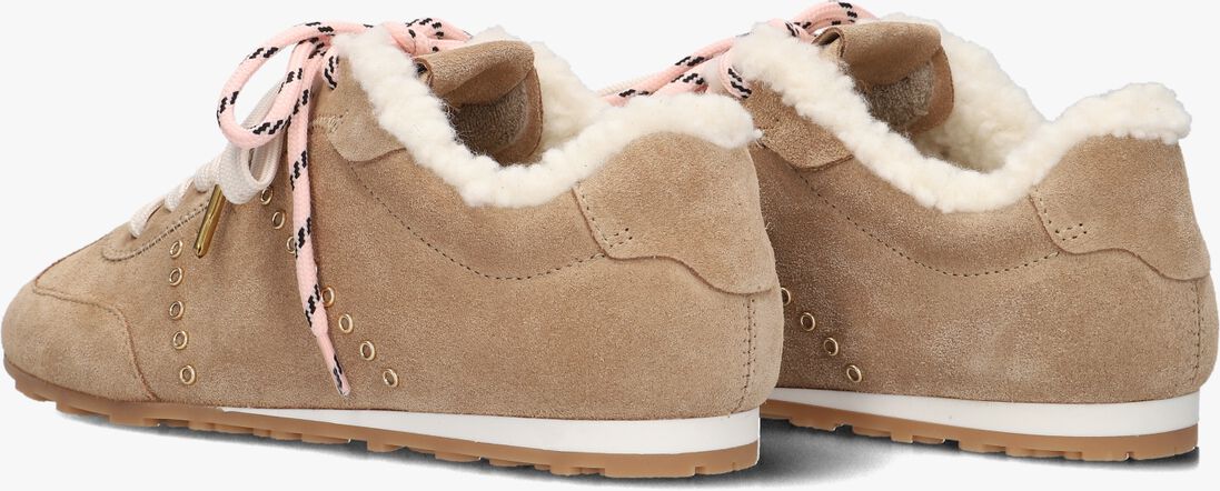 beige nubikk lage sneakers billy lou fur