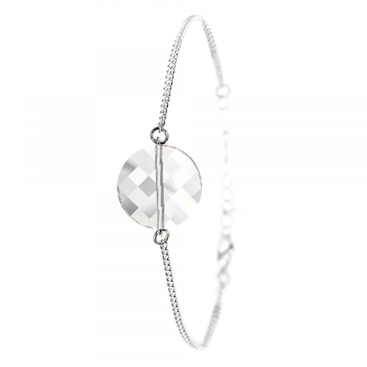 Bracelet argenté SC Crystal orné de Cristaux scintillants