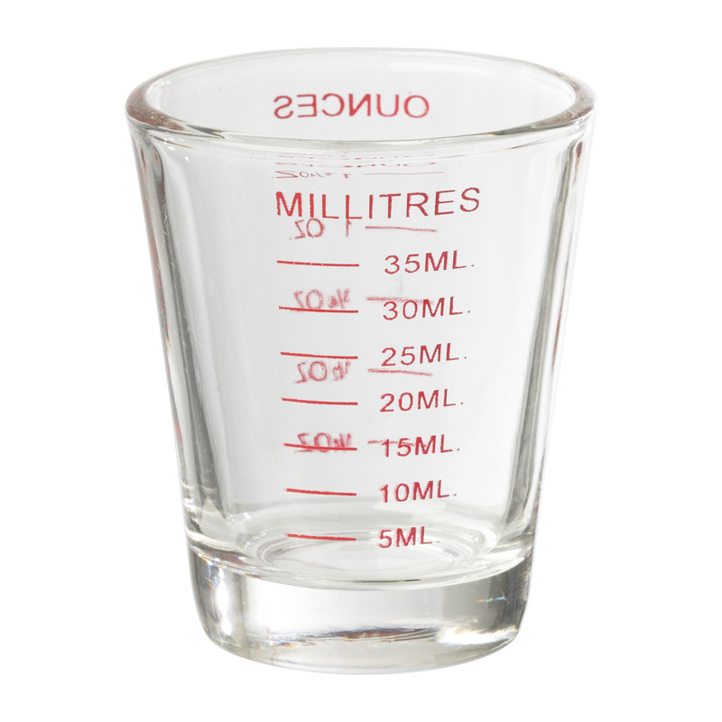 Mini maatbeker - glas - 30 ml