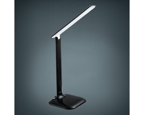 LED-kantoorlamp, dimbaar, 2,9W, 280 lm, 3000/6500 KH, 55 cm, Caupo, zwart