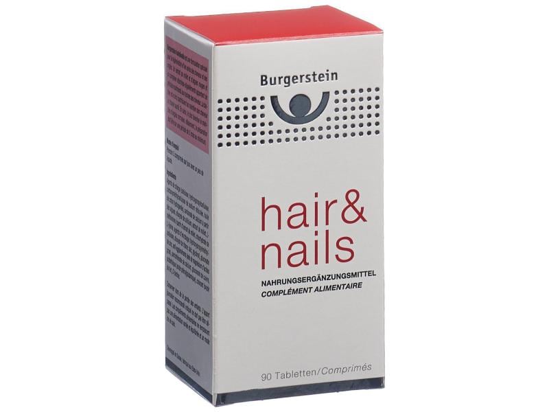 Burgerstein hair and nails 90 Tabletten Vegane Nahrungsergänzung für Haare und Nägel