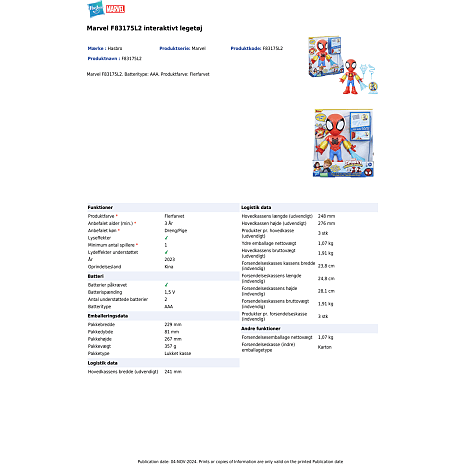 Disney Marvel Spiderman figur 25 cm
