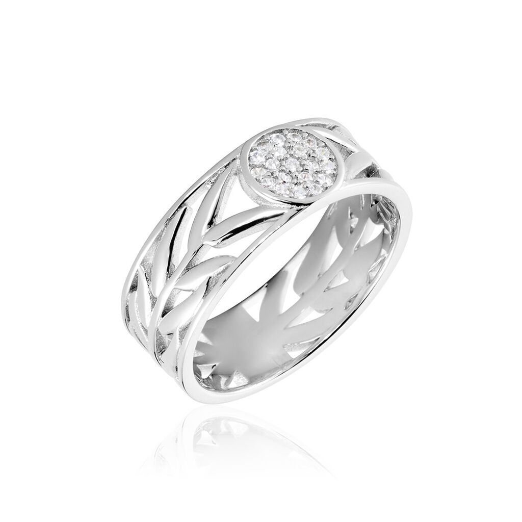 Bague Appius Argent Blanc Oxyde De Zirconium