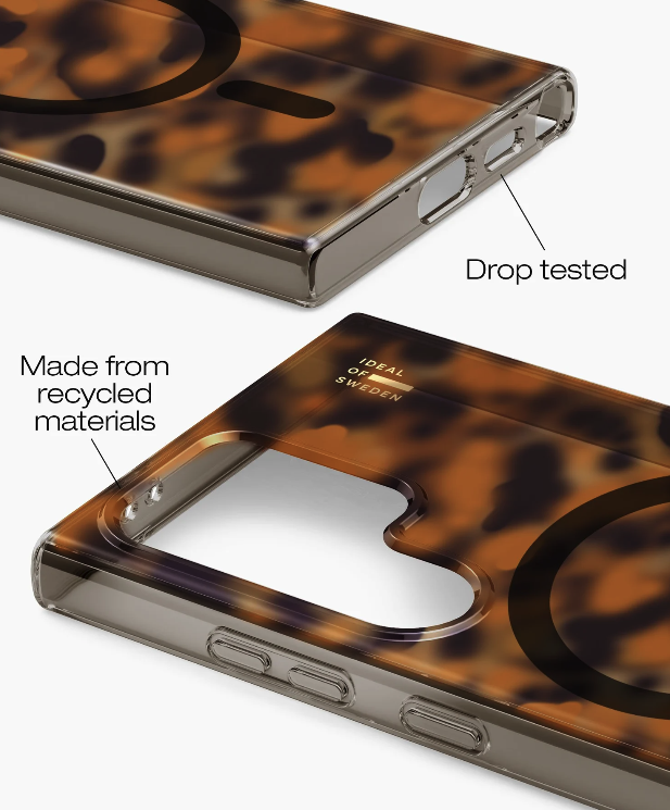Samsung Galaxy S24 Ultra Hardcase Hülle Clear Case Recycled MagSafe-Modul (IDCLCMS-S24 UltraU-518) - Tortoise